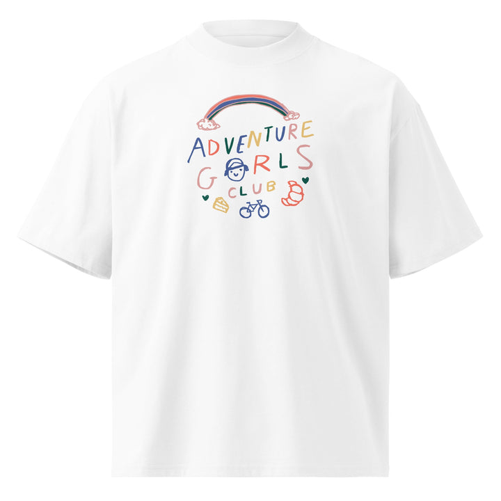 'Adventure Gorls Club' Unisex Organic Oversized High Neck Tee - The Fun Shop by Tegan