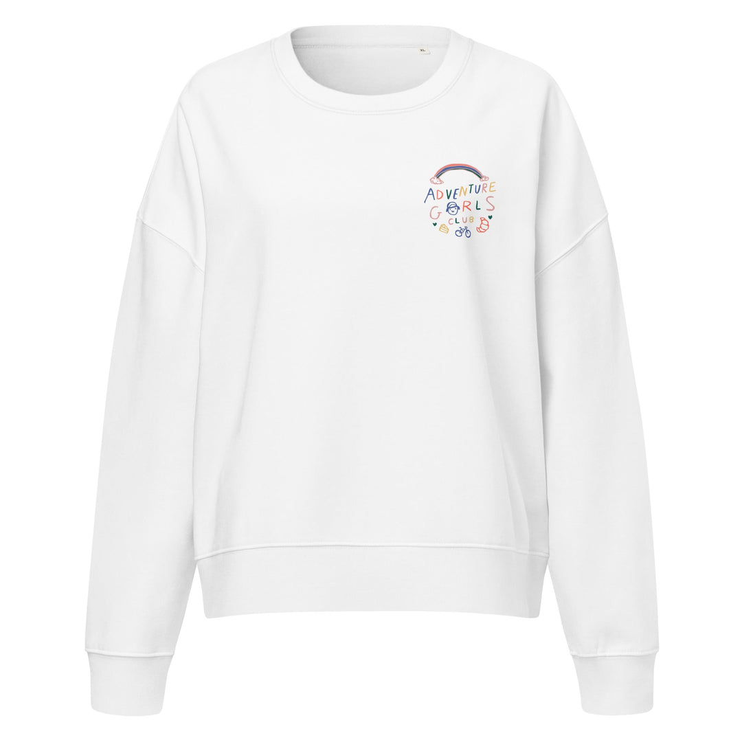'Adventure Gorls' Club' Women’s organic crew neck sweatshirt - The Fun Shop by Tegan