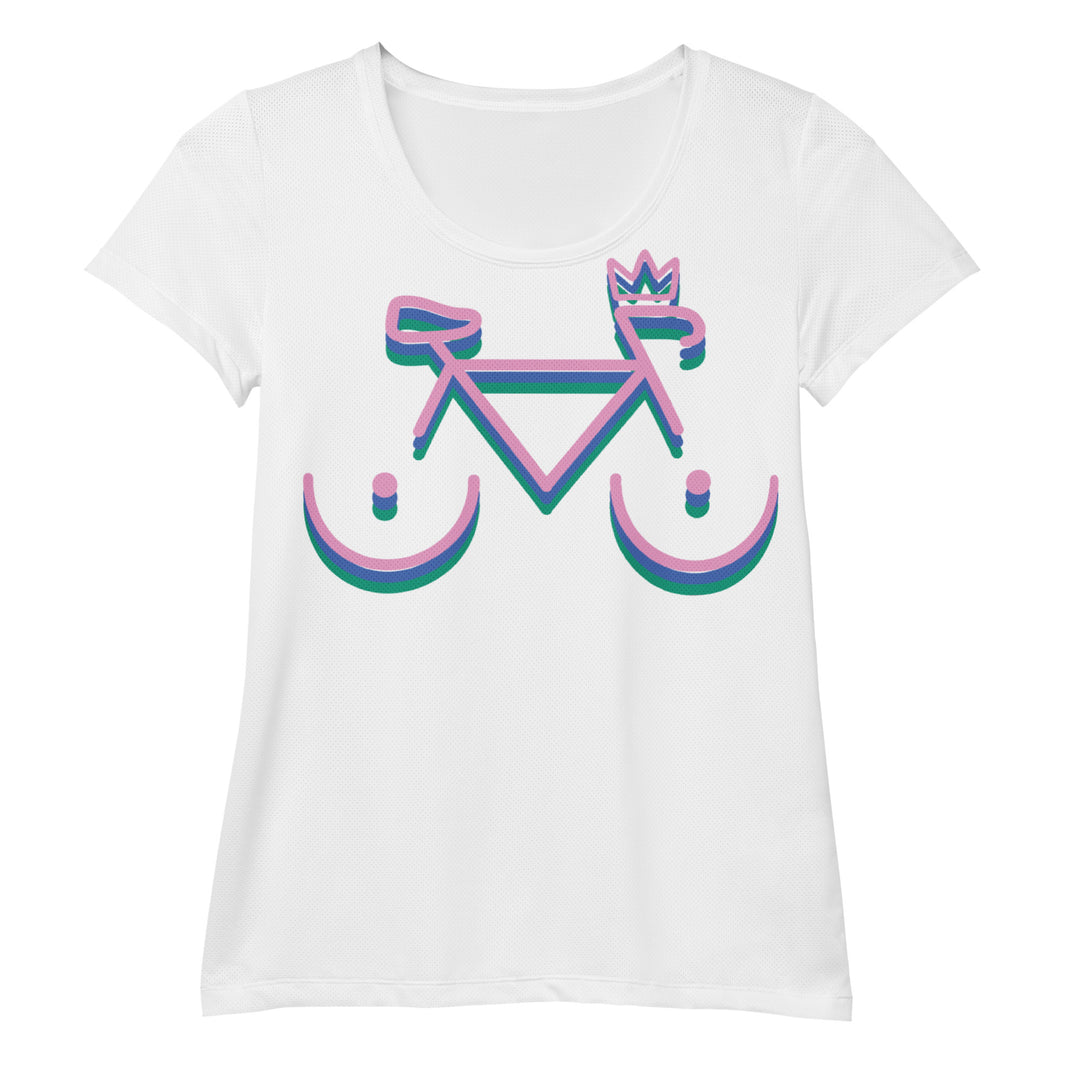 'Bike Rack- Tricolour' Women's Sports Tee
