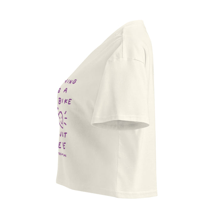 'Anything Can Be A Gravel Bike If You Just Believe' Crop Tee - THE FUN SHOP by Tegan