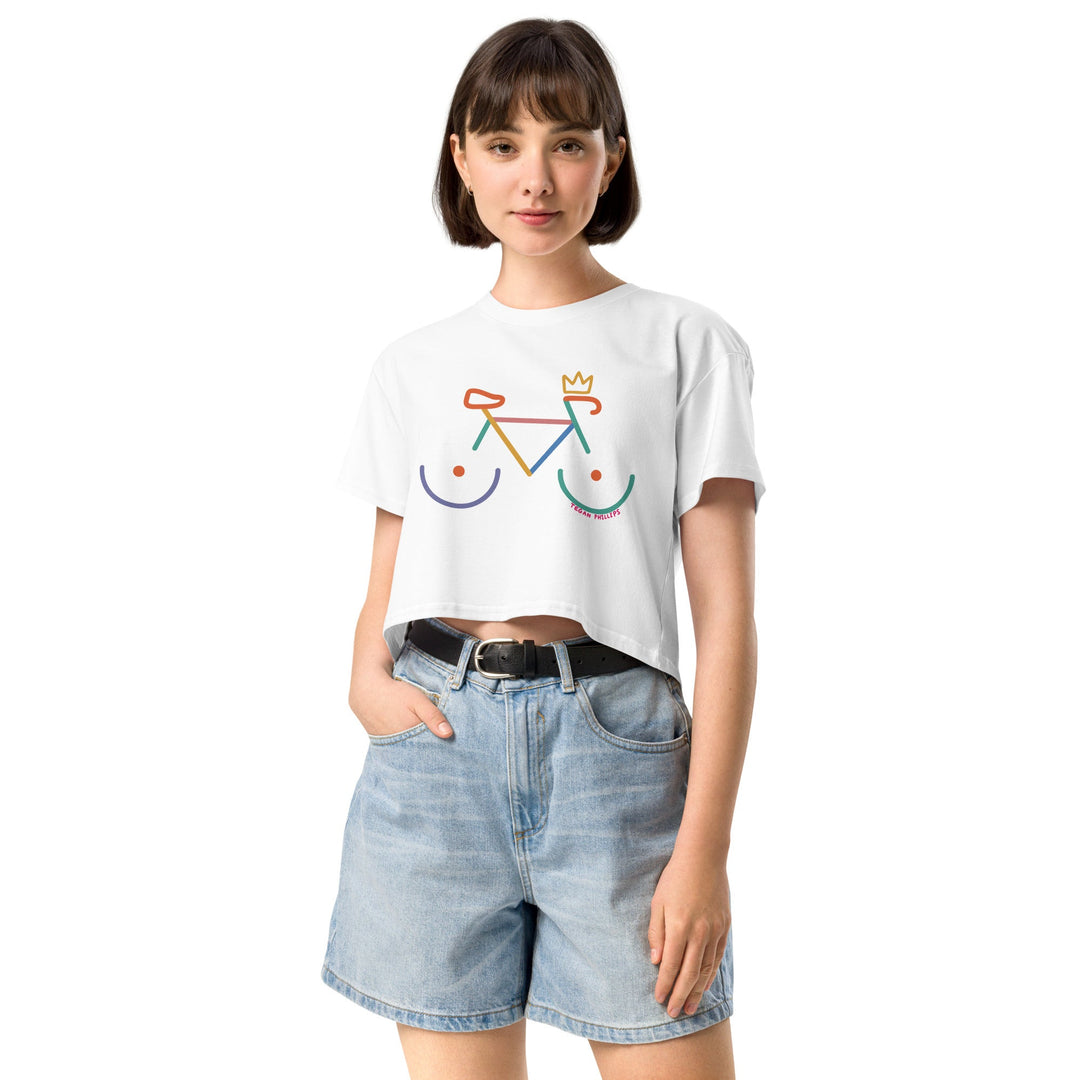 'Bike Rack - Colour' Crop Tee - The Fun Shop by Tegan