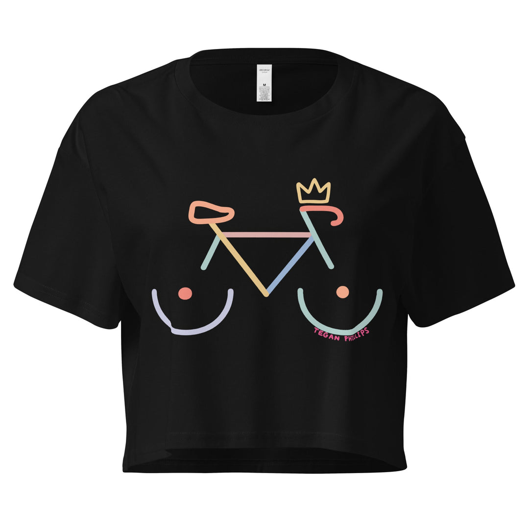 'Bike Rack - Colour' Crop Tee - The Fun Shop by Tegan