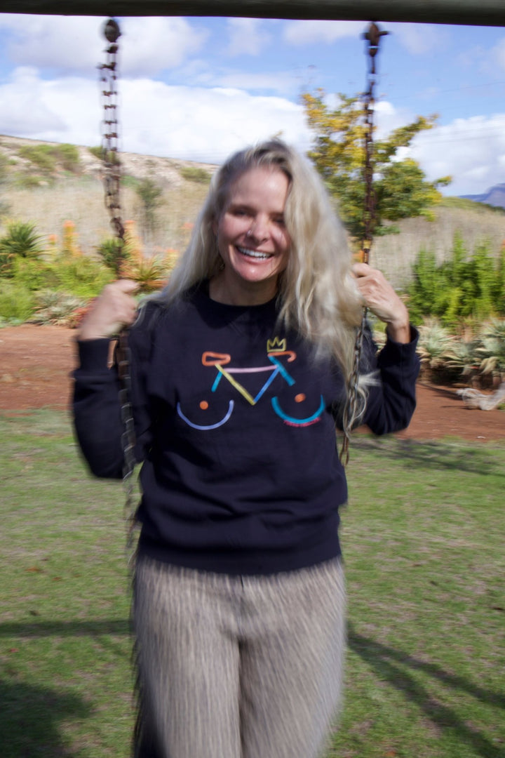'Bike Rack: Colour' Organic Cotton Sweatshirt - The Fun Shop by Tegan