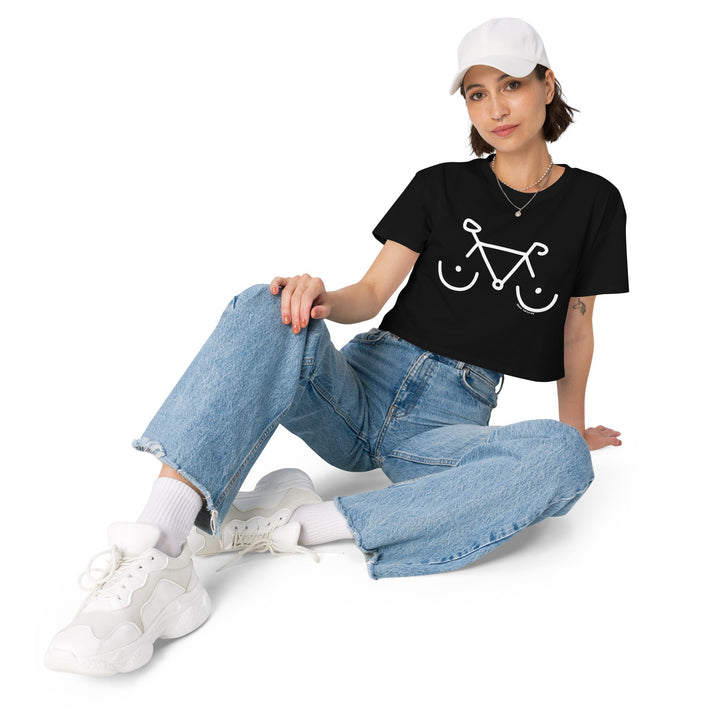'Bike Rack' Crop Tee - THE FUN SHOP by Tegan