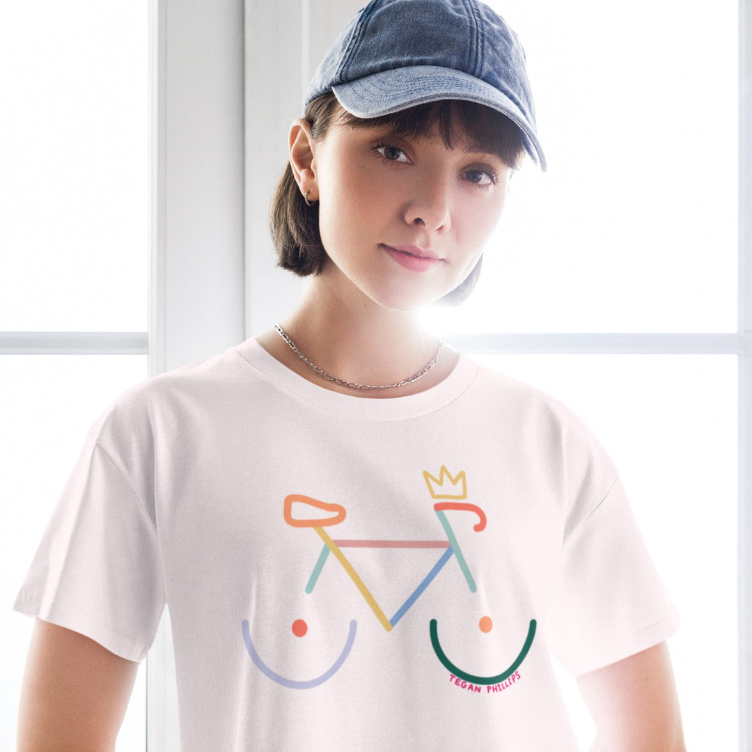 'Bike Rack' Crop Tee - Colour - THE FUN SHOP by Tegan