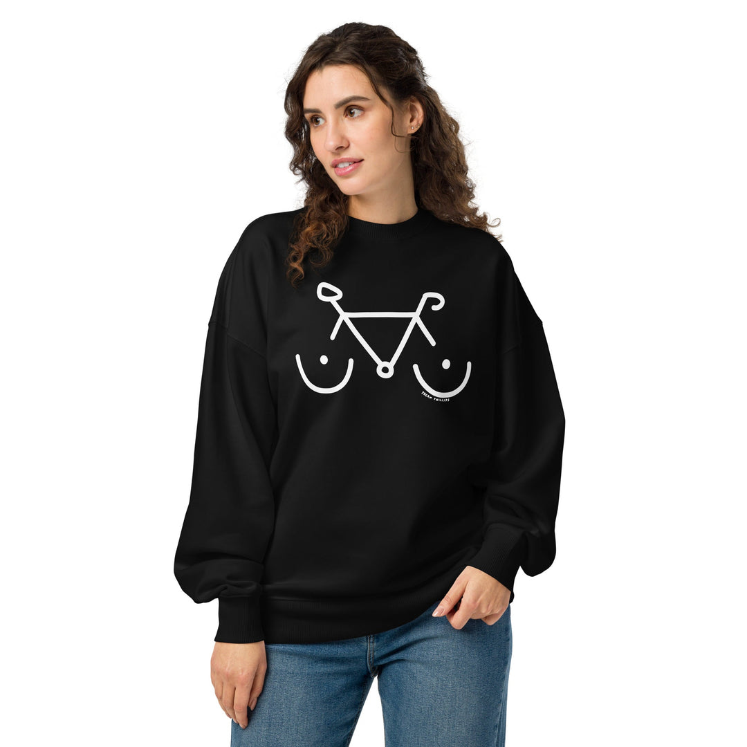 'Bike Rack' Organic Oversized Sweatshirt - THE FUN SHOP by Tegan