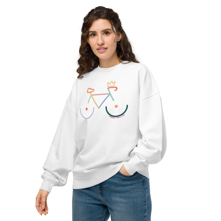 'Bike Rack' Organic Oversized Sweatshirt - THE FUN SHOP by Tegan