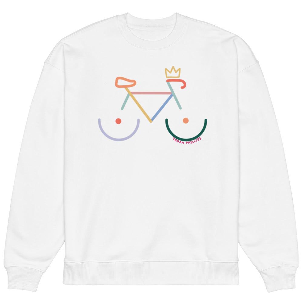 'Bike Rack' Organic Oversized Sweatshirt - THE FUN SHOP by Tegan