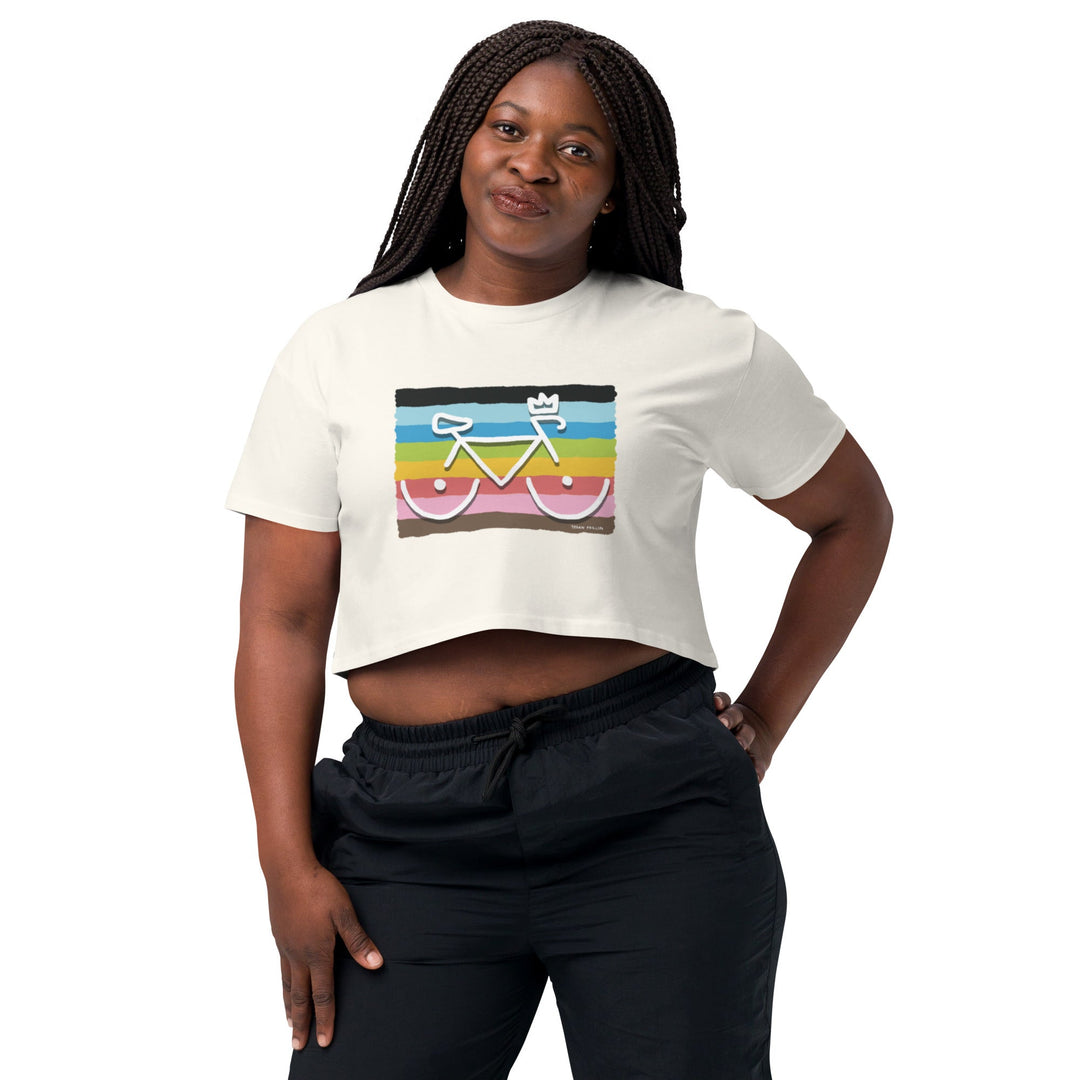 'Bike Rack: Pride' Crop Tee - THE FUN SHOP by Tegan