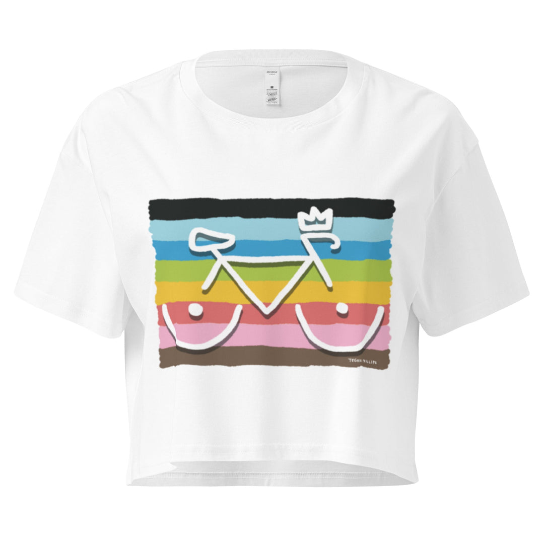 'Bike Rack: Pride' Crop Tee - THE FUN SHOP by Tegan