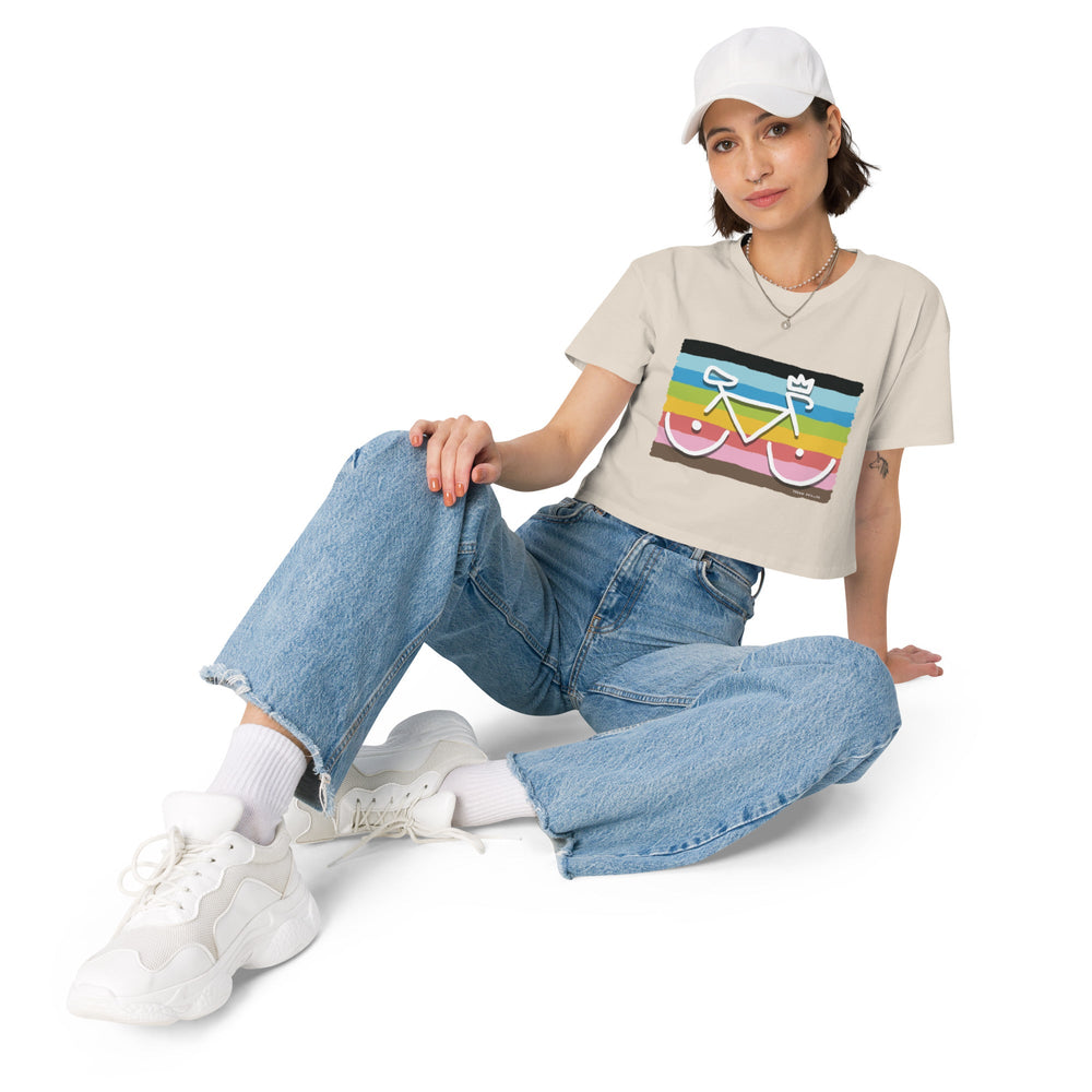 'Bike Rack: Pride' Crop Tee - THE FUN SHOP by Tegan