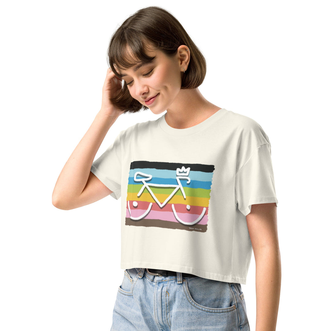 'Bike Rack: Pride' Crop Tee - THE FUN SHOP by Tegan