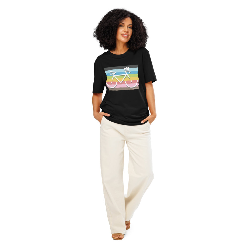 'Bike Rack: Rainbow' Organic Cotton Tee - THE FUN SHOP by Tegan