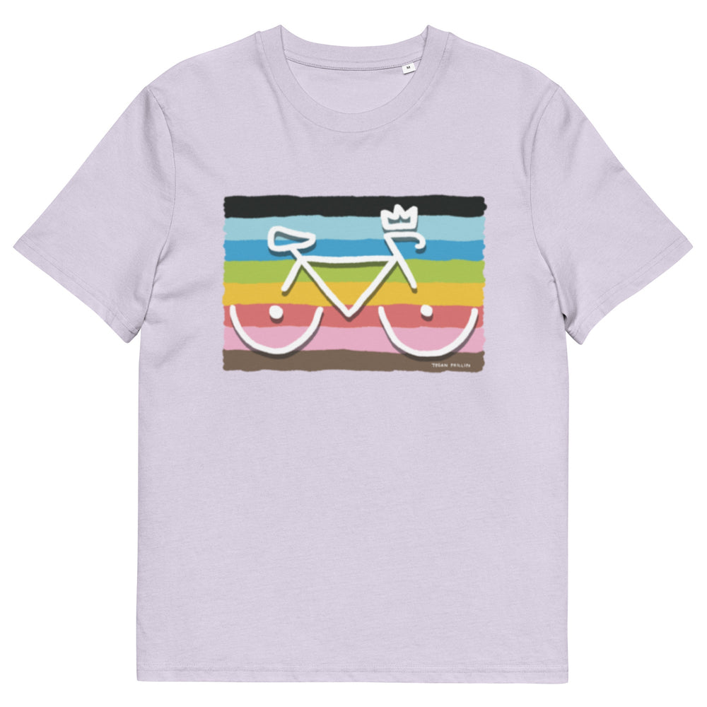 'Bike Rack: Rainbow' Organic Cotton Tee - THE FUN SHOP by Tegan