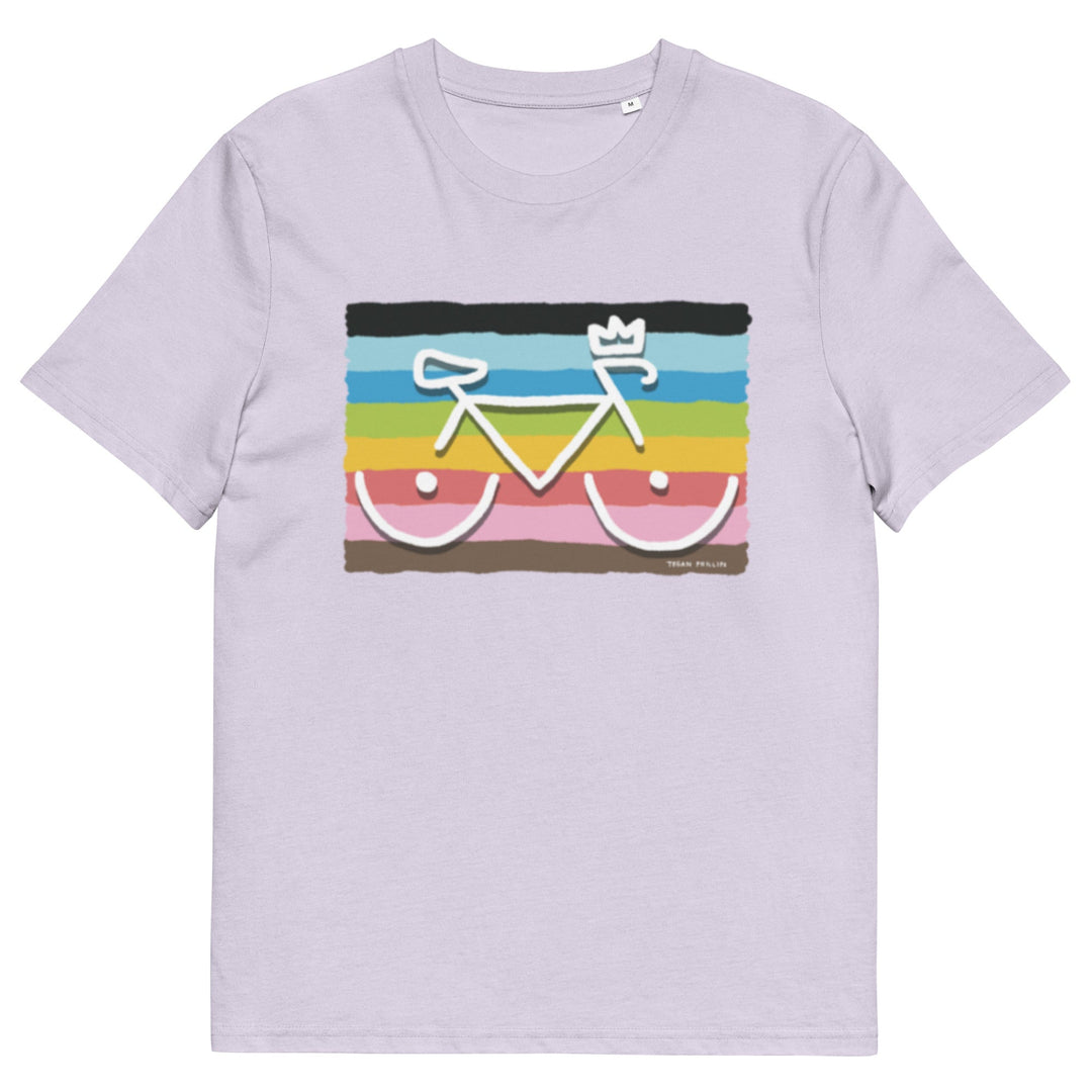 'Bike Rack: Rainbow' Organic Cotton Tee - THE FUN SHOP by Tegan