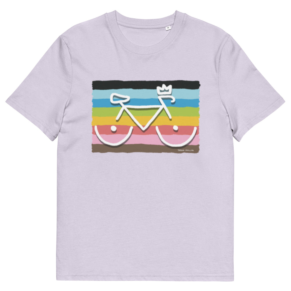 'Bike Rack: Rainbow' Organic Cotton Tee - THE FUN SHOP by Tegan