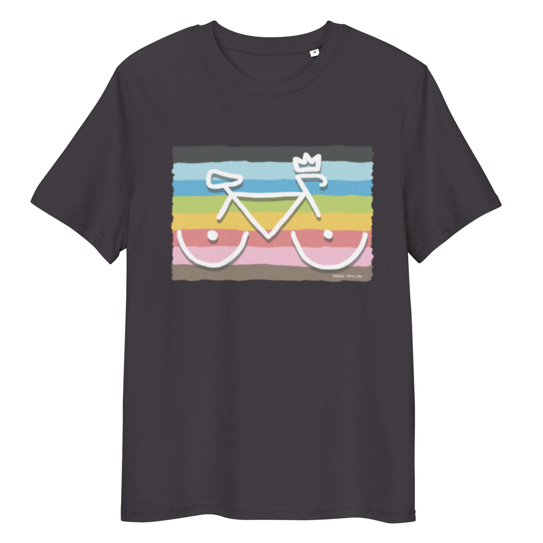 'Bike Rack: Rainbow' Organic Cotton Tee - THE FUN SHOP by Tegan