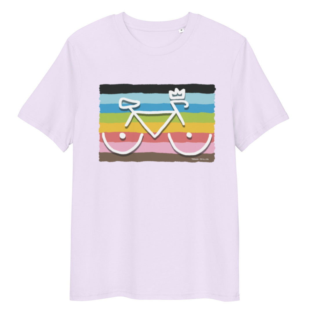 'Bike Rack: Rainbow' Organic Cotton Tee - THE FUN SHOP by Tegan