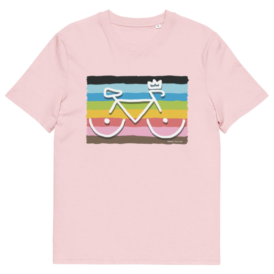 'Bike Rack: Rainbow' Organic Cotton Tee - THE FUN SHOP by Tegan