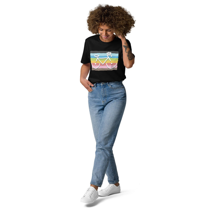 'Bike Rack: Rainbow' Organic Cotton Tee - THE FUN SHOP by Tegan