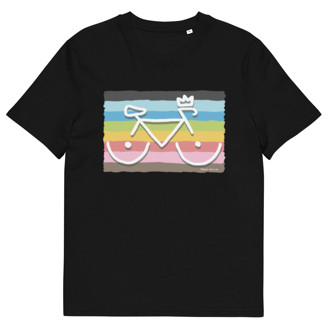 'Bike Rack: Rainbow' Organic Cotton Tee - THE FUN SHOP by Tegan