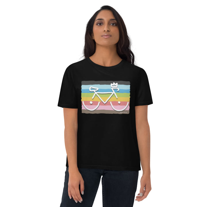 'Bike Rack: Rainbow' Organic Cotton Tee - THE FUN SHOP by Tegan