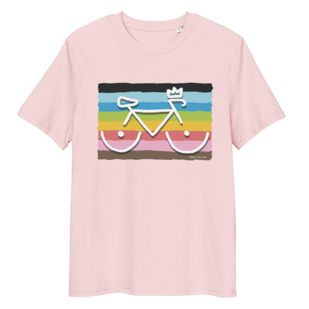 'Bike Rack: Rainbow' Organic Cotton Tee - THE FUN SHOP by Tegan