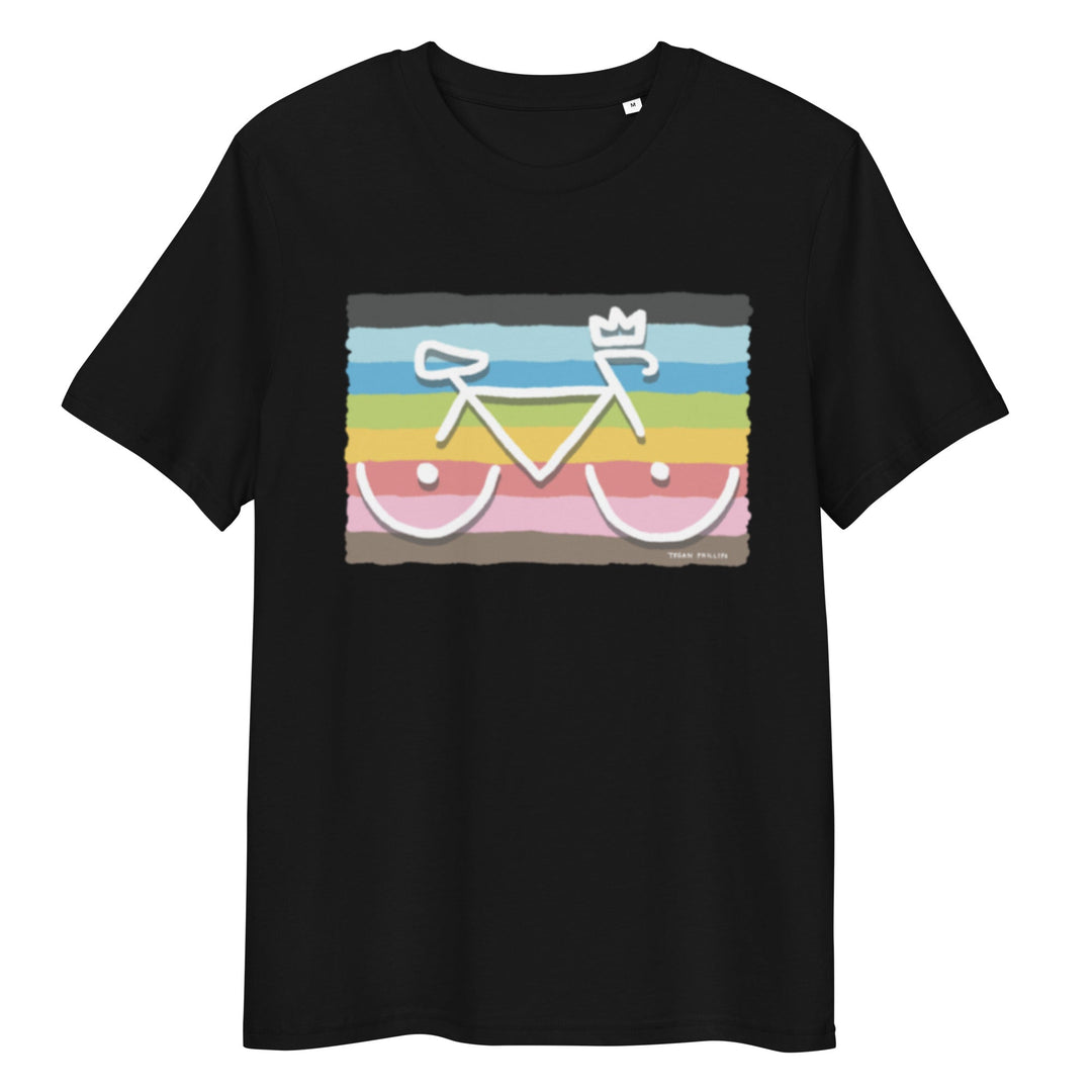 'Bike Rack: Rainbow' Organic Cotton Tee - THE FUN SHOP by Tegan