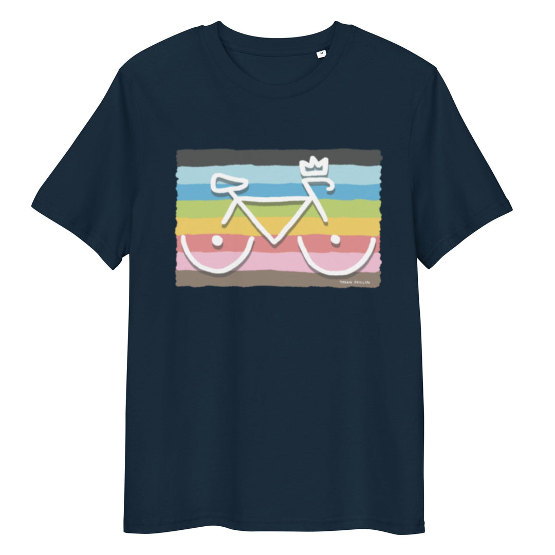 'Bike Rack: Rainbow' Organic Cotton Tee - THE FUN SHOP by Tegan