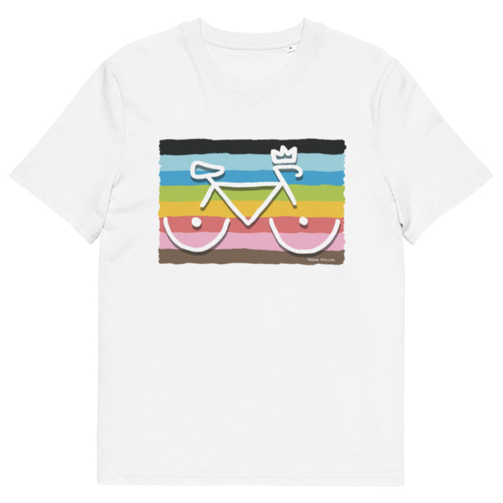 'Bike Rack: Rainbow' Organic Cotton Tee - THE FUN SHOP by Tegan