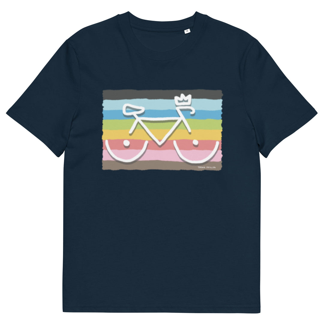 'Bike Rack: Rainbow' Organic Cotton Tee - THE FUN SHOP by Tegan