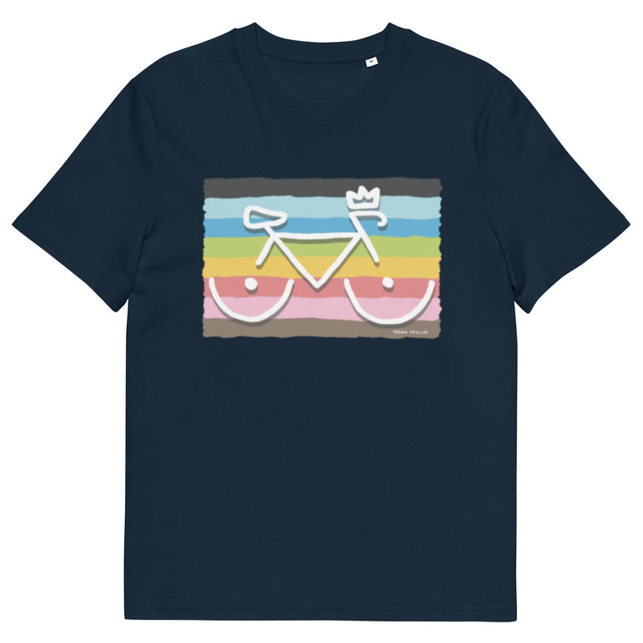 'Bike Rack: Rainbow' Organic Cotton Tee - THE FUN SHOP by Tegan