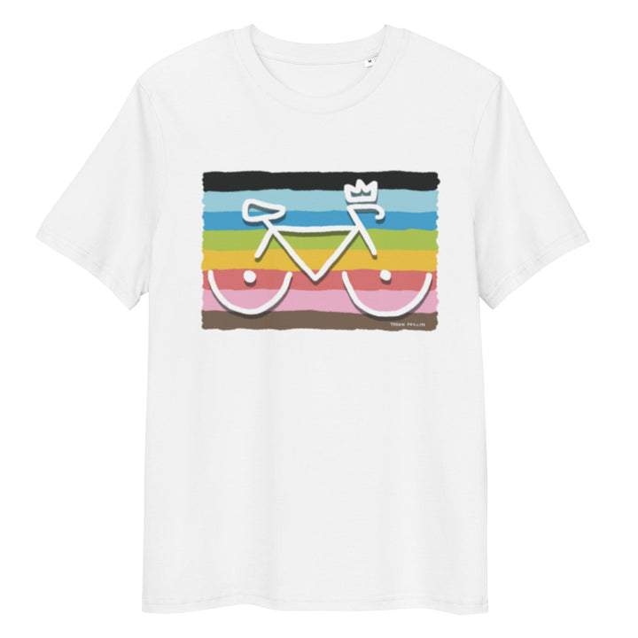 'Bike Rack: Rainbow' Organic Cotton Tee - THE FUN SHOP by Tegan