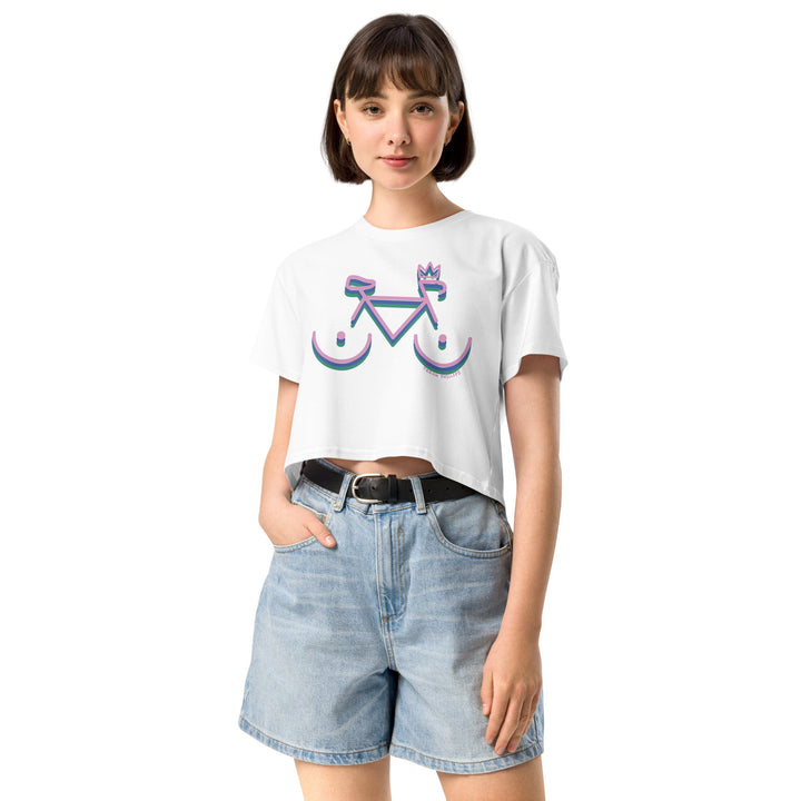 'Bike Rack: Tricolour' Crop Tee - The Fun Shop by Tegan