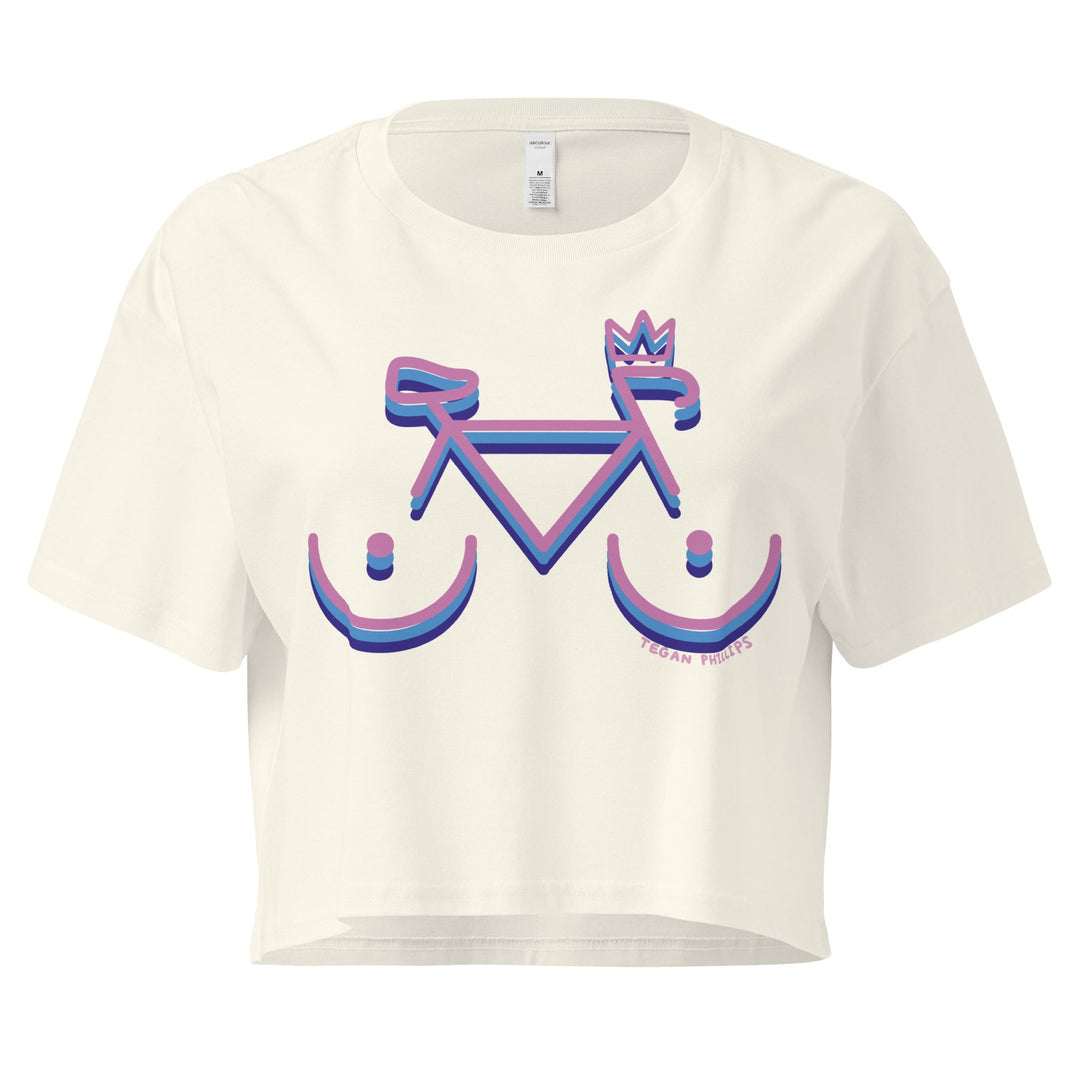 'Bike Rack: Tricolour' Crop Tee - THE FUN SHOP by Tegan