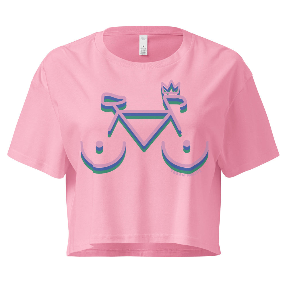 'Bike Rack: Tricolour' Crop Tee - THE FUN SHOP by Tegan