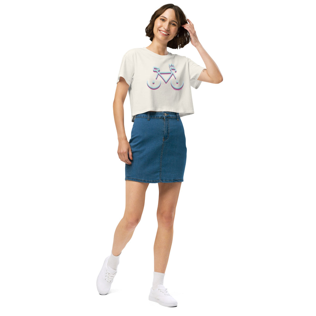 'Bike Rack: Tricolour' Crop Tee - THE FUN SHOP by Tegan