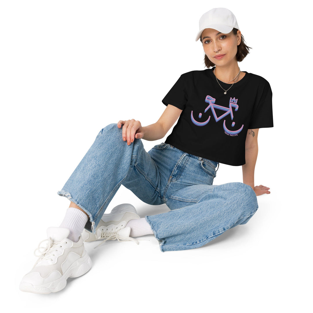 'Bike Rack: Tricolour' Crop Tee - THE FUN SHOP by Tegan