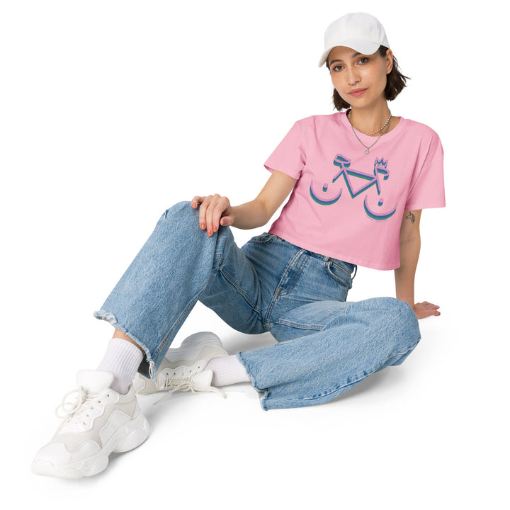'Bike Rack: Tricolour' Crop Tee - THE FUN SHOP by Tegan