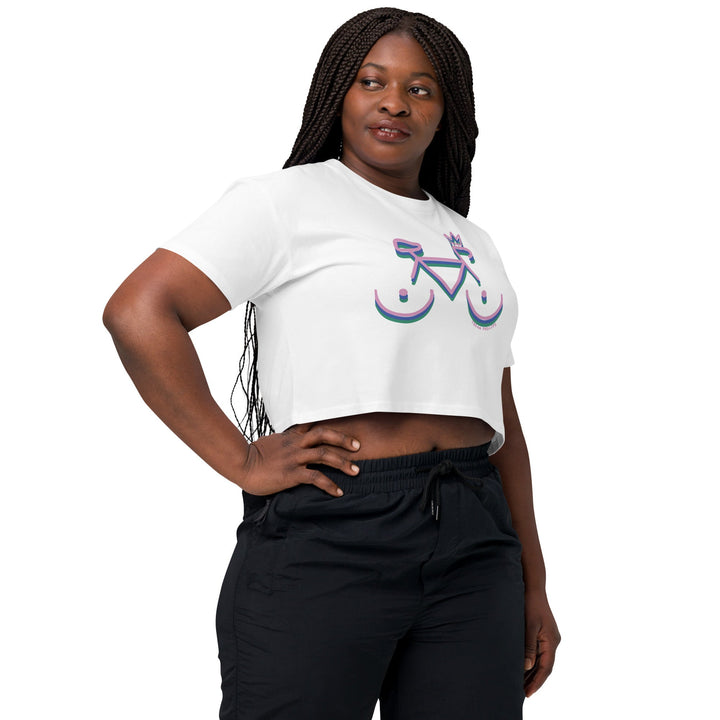 'Bike Rack: Tricolour' Crop Tee - THE FUN SHOP by Tegan
