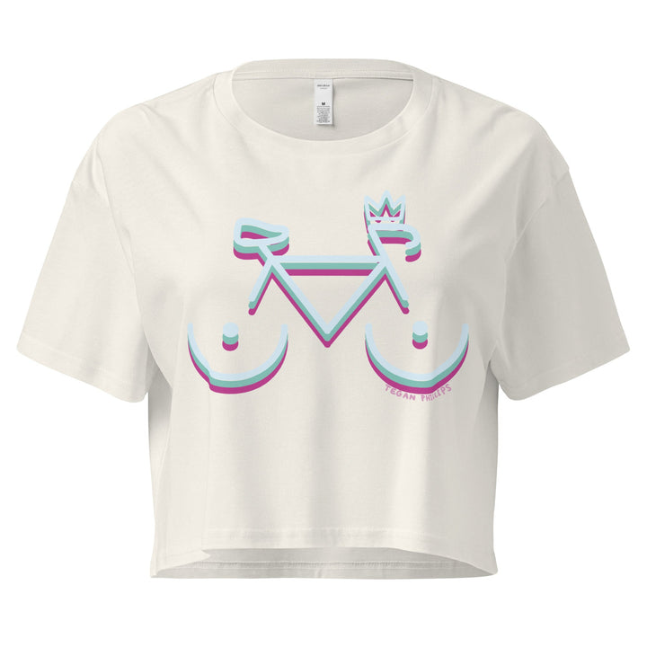 'Bike Rack: Tricolour' Crop Tee - THE FUN SHOP by Tegan
