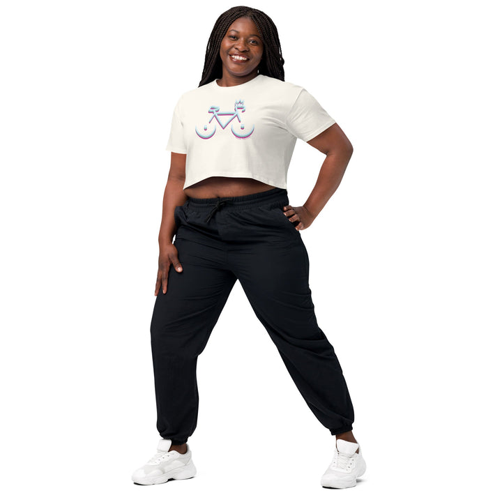 'Bike Rack: Tricolour' Crop Tee - THE FUN SHOP by Tegan