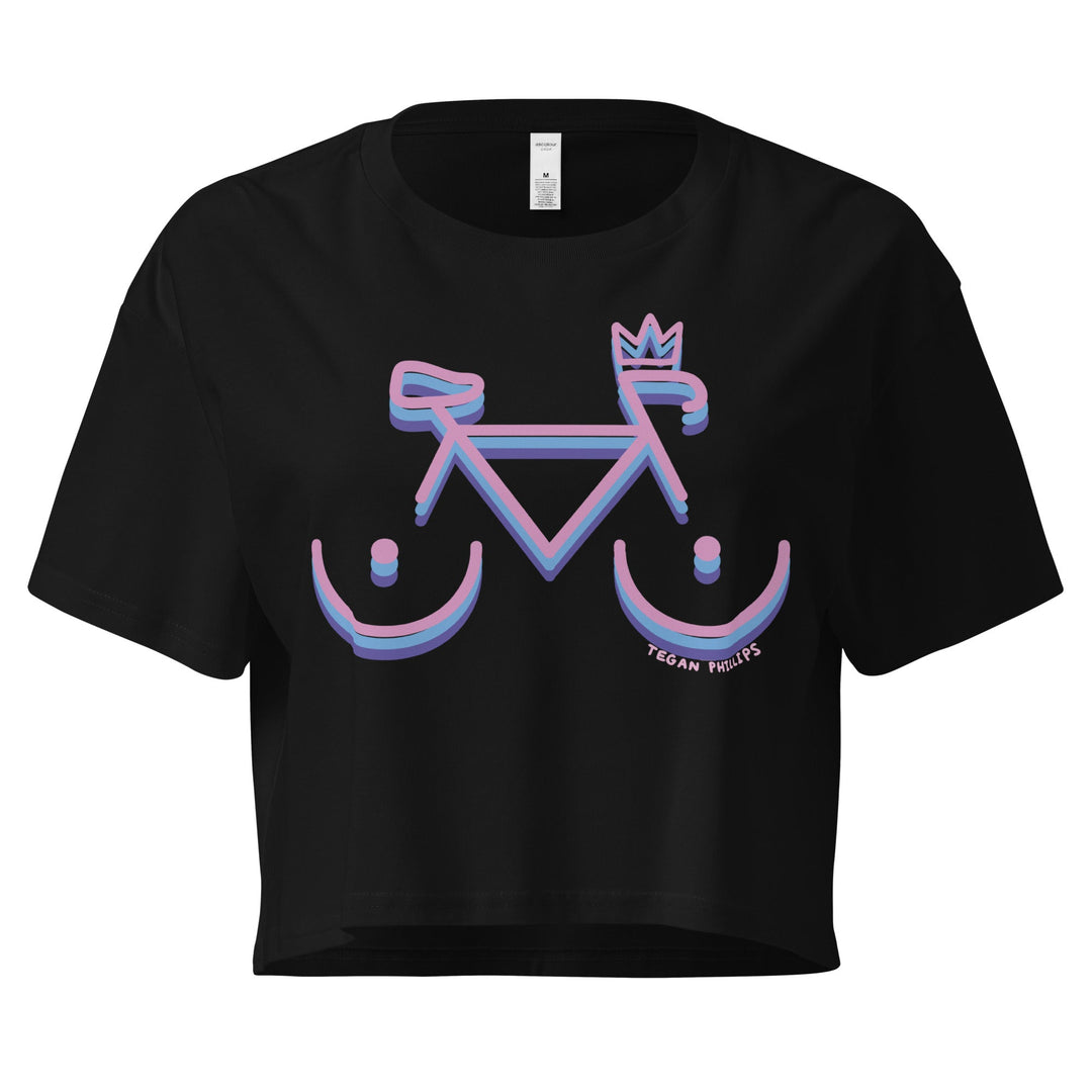 'Bike Rack: Tricolour' Crop Tee - THE FUN SHOP by Tegan