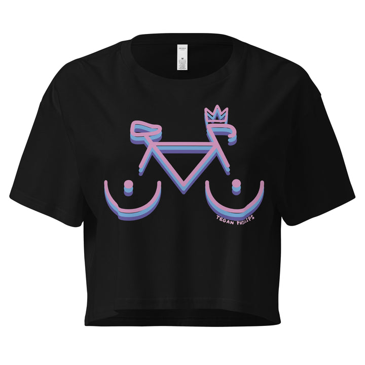 'Bike Rack: Tricolour' Crop Tee - THE FUN SHOP by Tegan