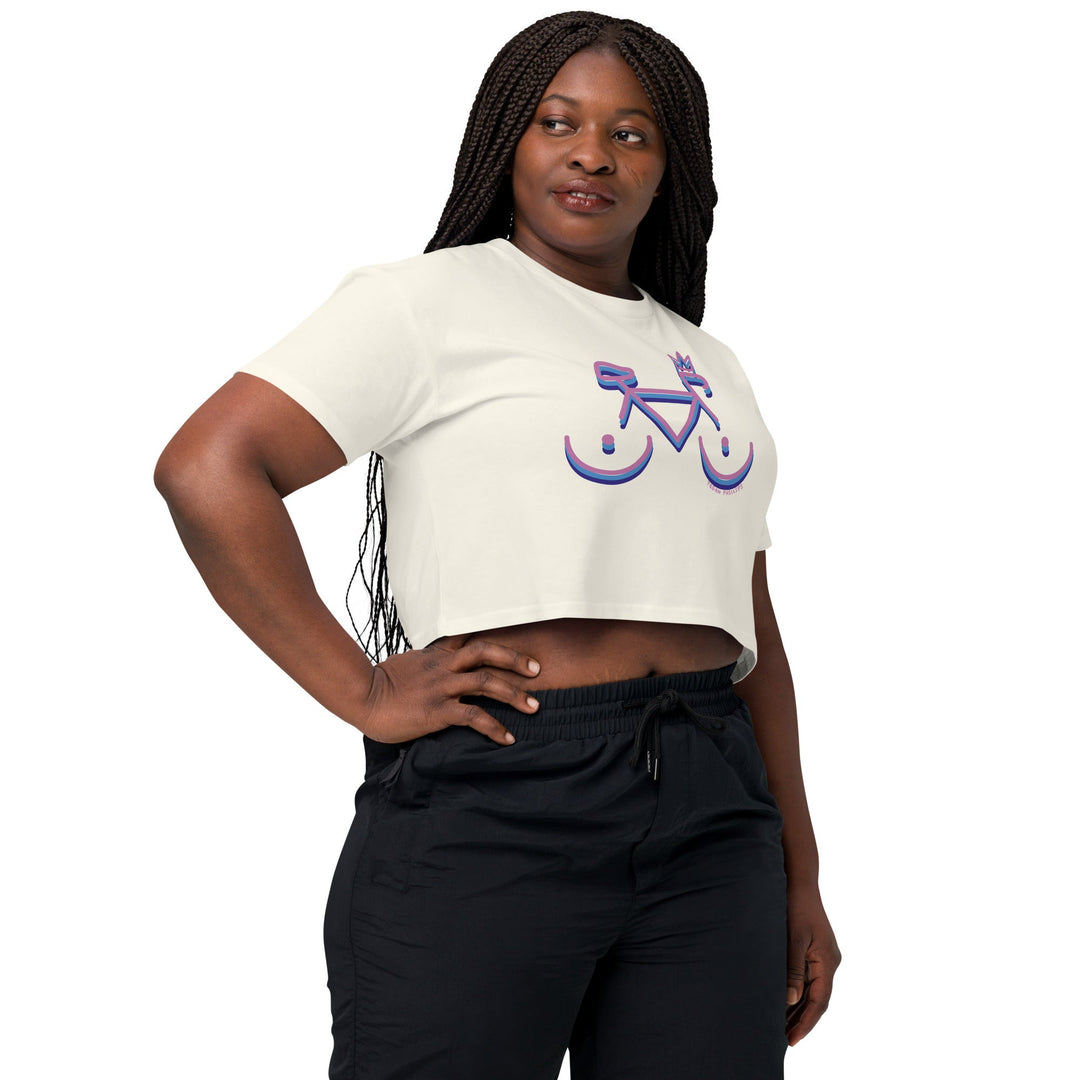 'Bike Rack: Tricolour' Crop Tee - THE FUN SHOP by Tegan