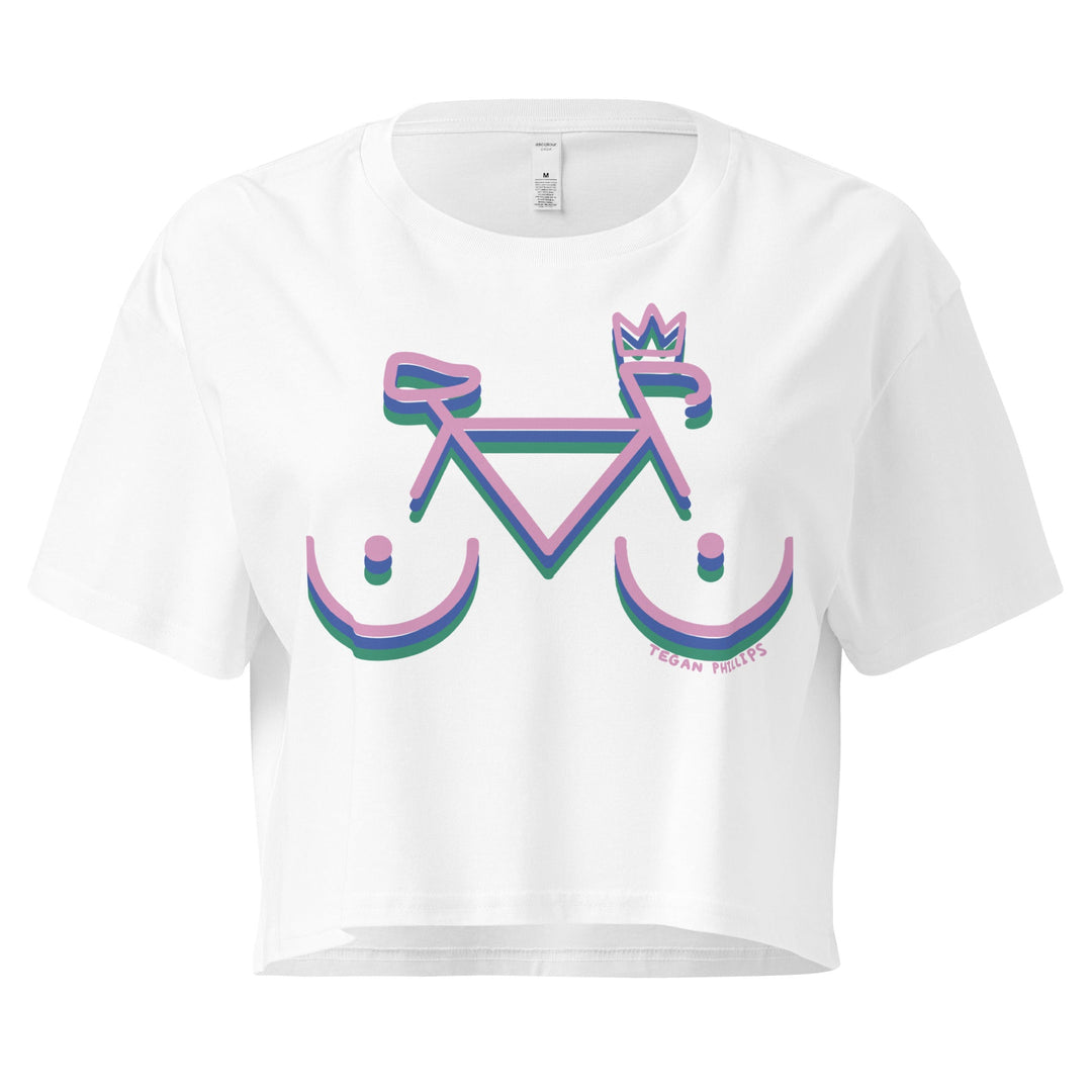 'Bike Rack: Tricolour' Crop Tee - THE FUN SHOP by Tegan