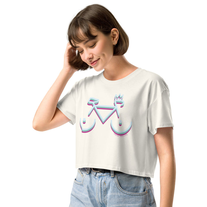 'Bike Rack: Tricolour' Crop Tee - THE FUN SHOP by Tegan
