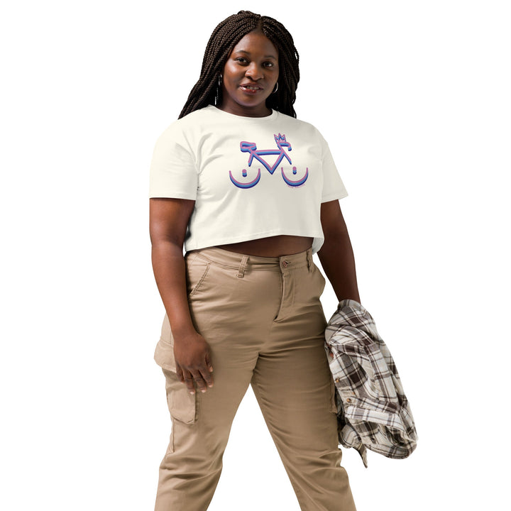'Bike Rack: Tricolour' Crop Tee - THE FUN SHOP by Tegan