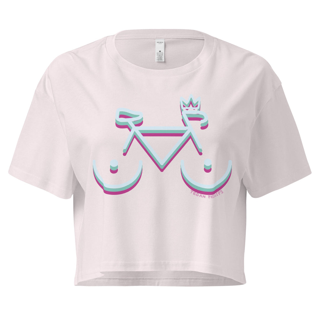 'Bike Rack: Tricolour' Crop Tee - THE FUN SHOP by Tegan