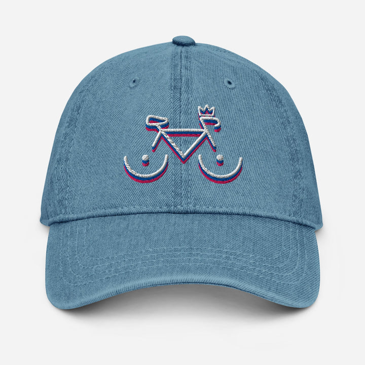 'Bike Rack: Tricolour' Denim Cap - THE FUN SHOP by Tegan